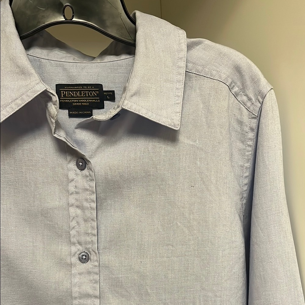 Pendleton Women’s Blue 100% Linen Shirt